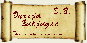 Darija Buljugić vizit kartica